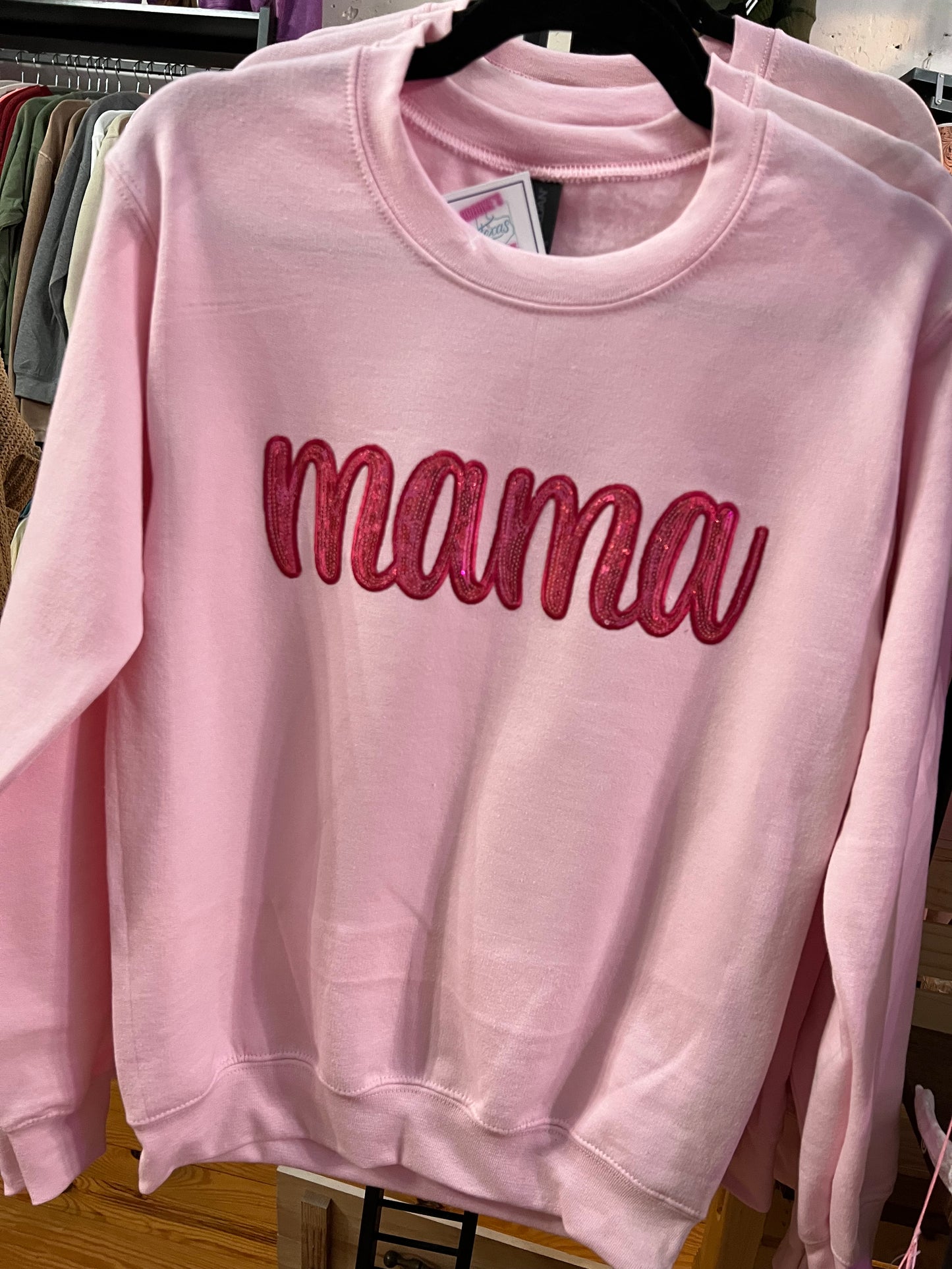 MAMA Sequin Patch Crewneck