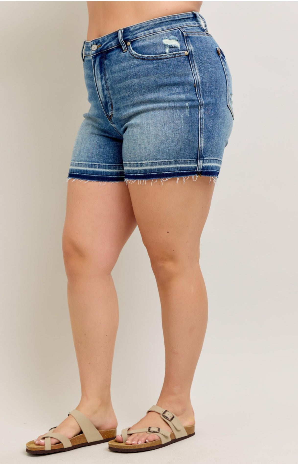Cuffed Mid Length Tummy Control Shorts