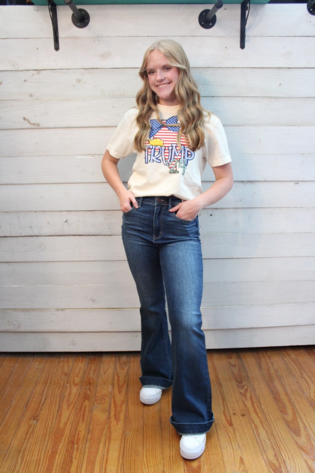 High Waist Bootcut Dark Wash Denim Jeans