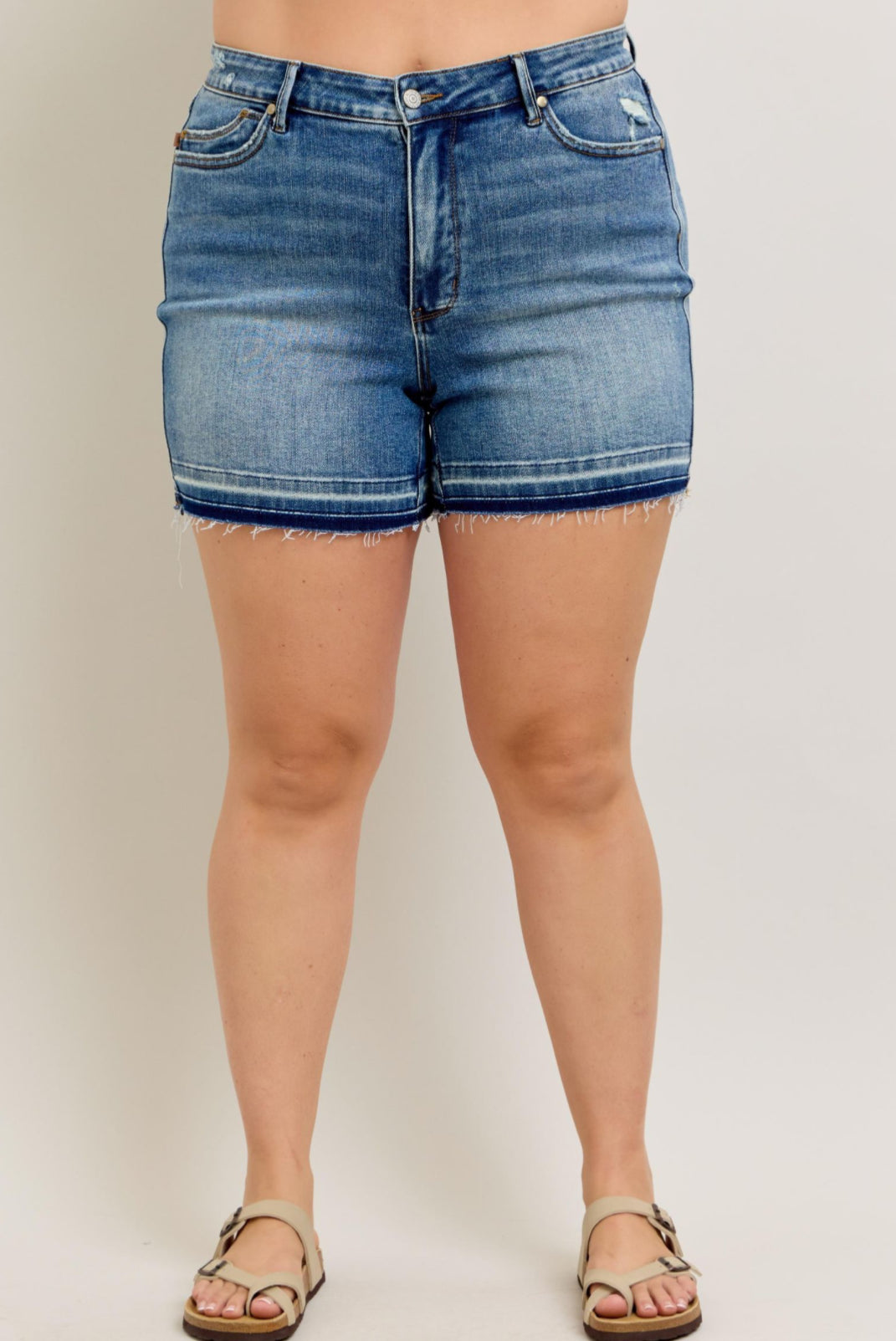Cuffed Mid Length Tummy Control Shorts