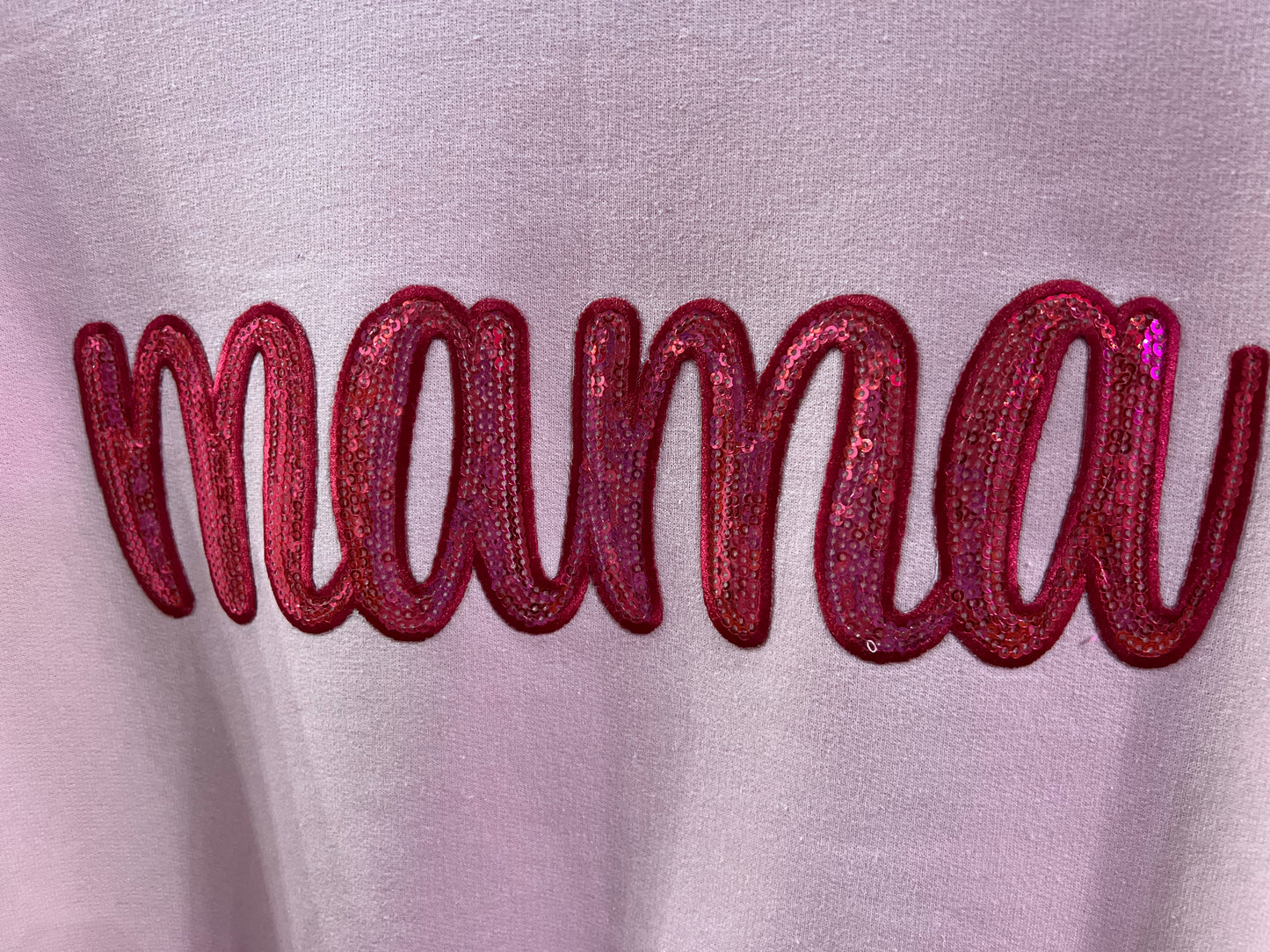 MAMA Sequin Patch Crewneck