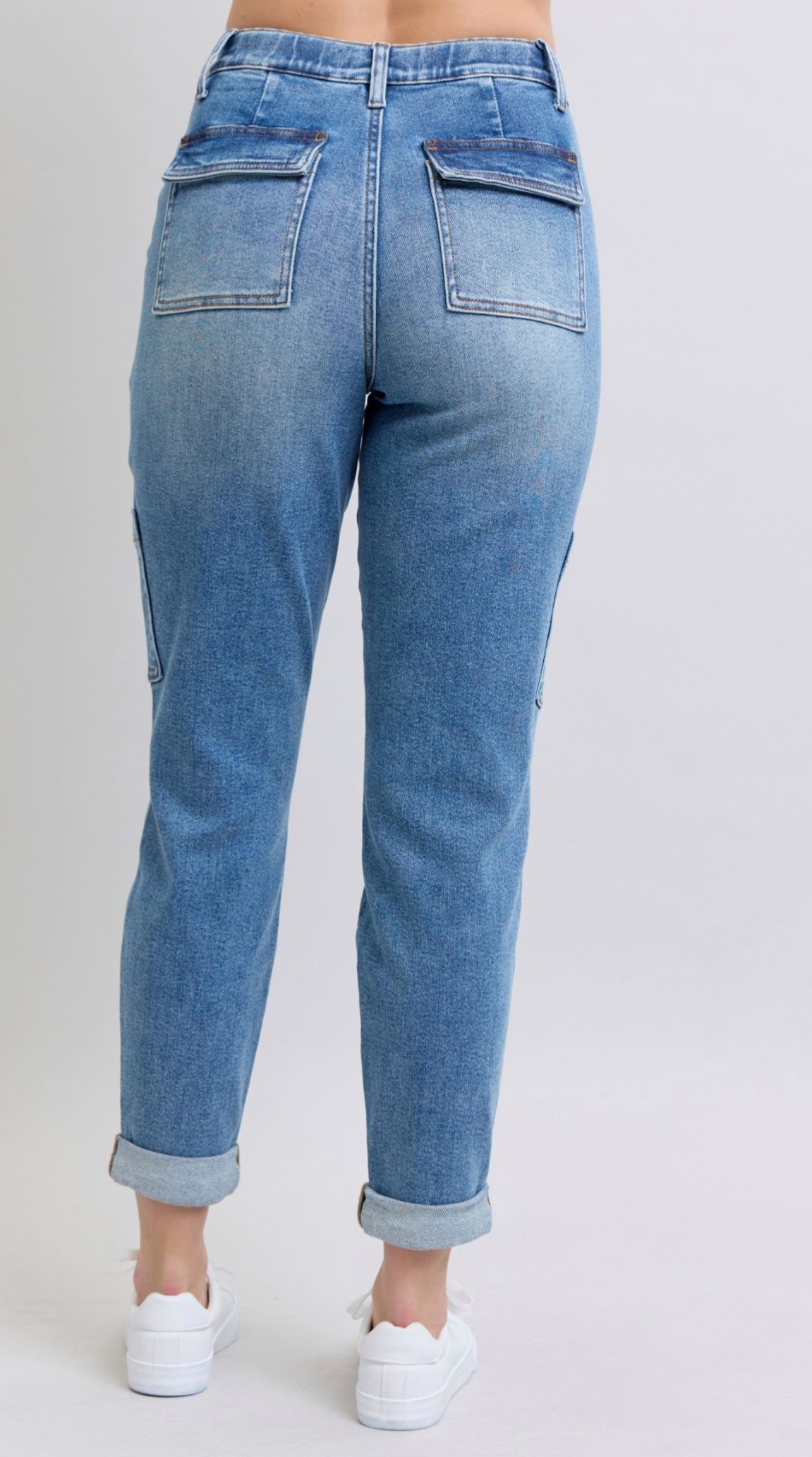 High Waist Cuffed Cargo Jogger