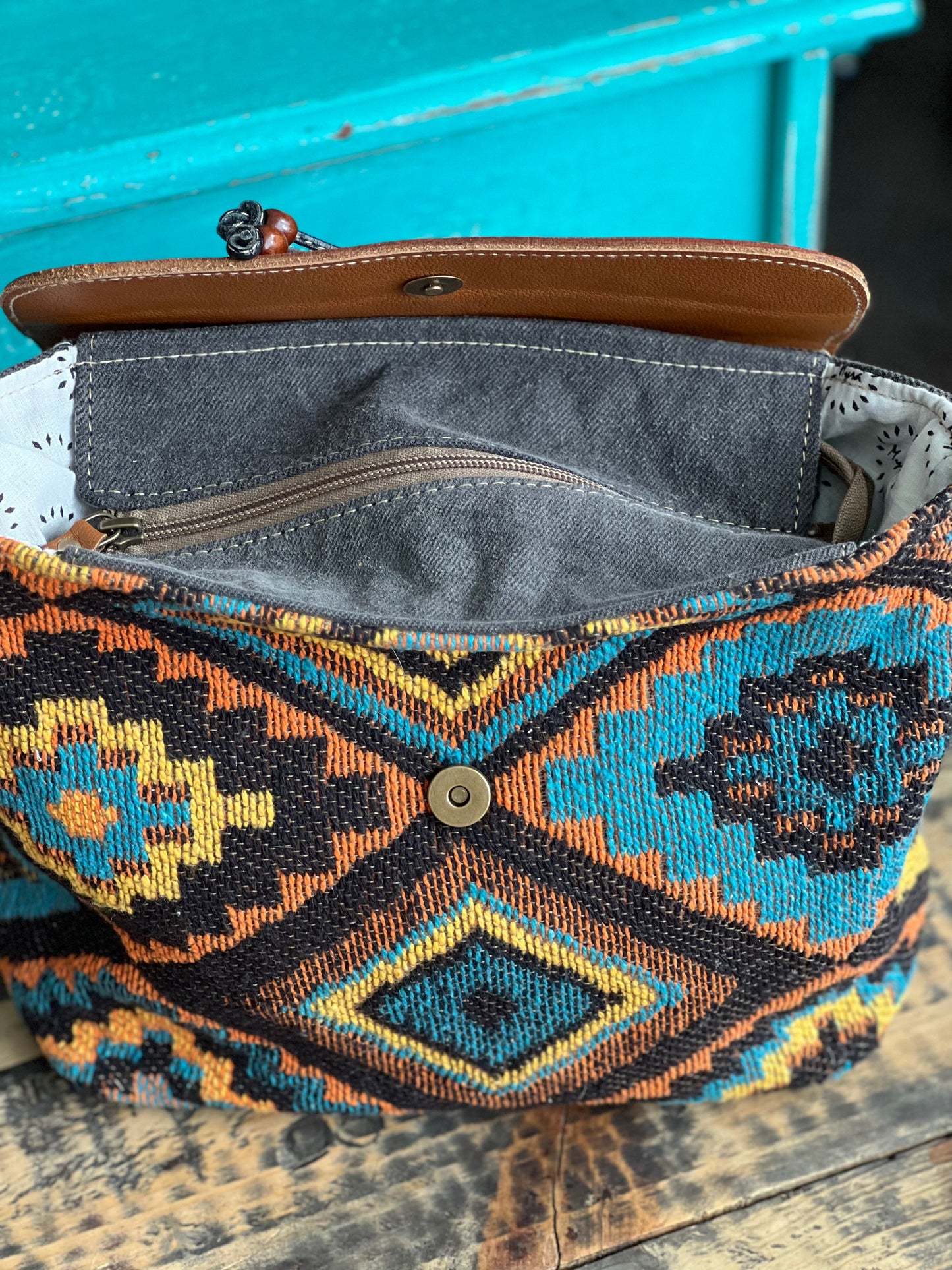 Southwestern Tooled Backpack Bag