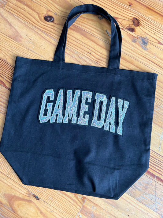 GAME DAY Sequin Patch Tote