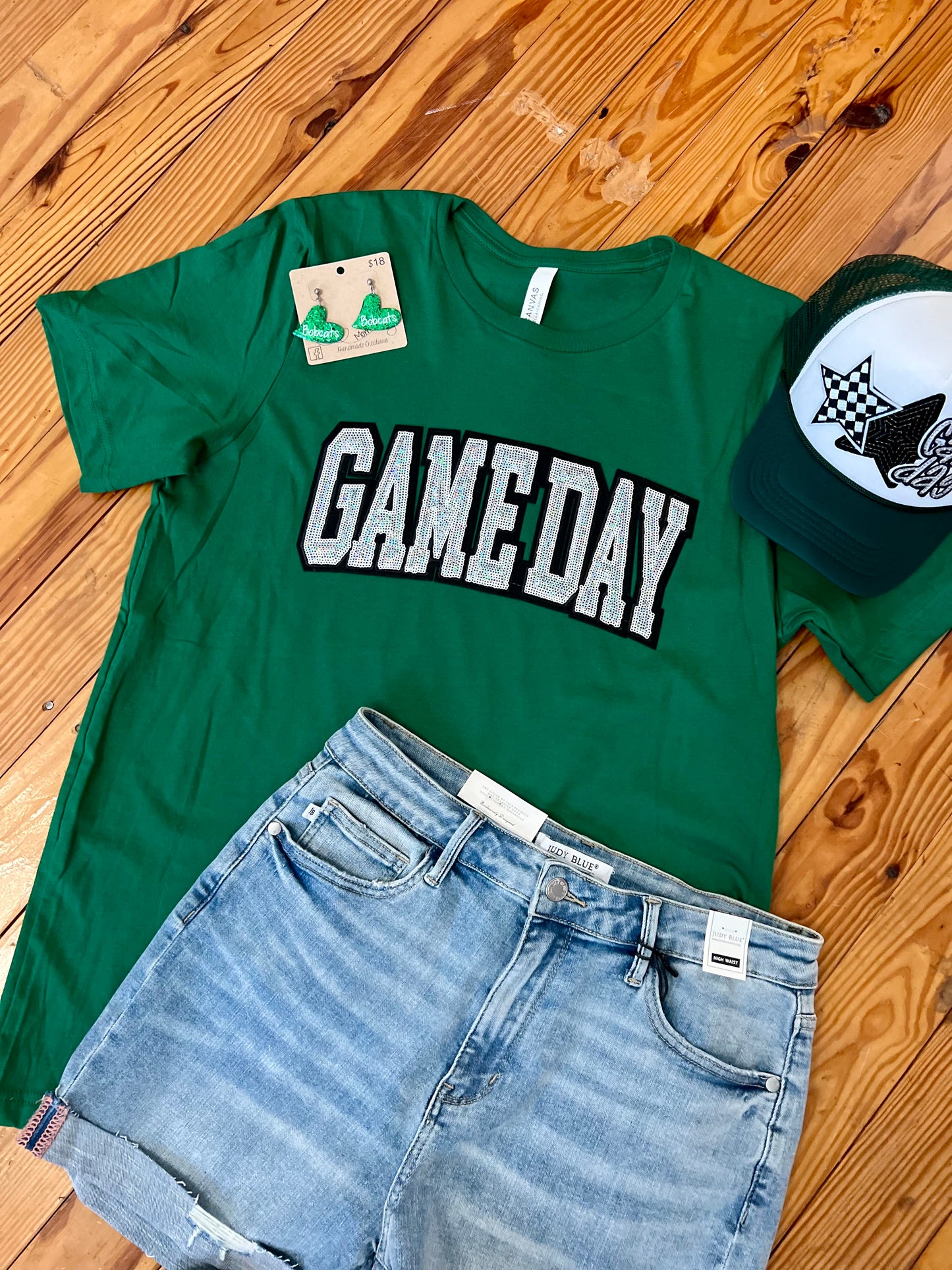 GAME DAY Sequin Patch Tee