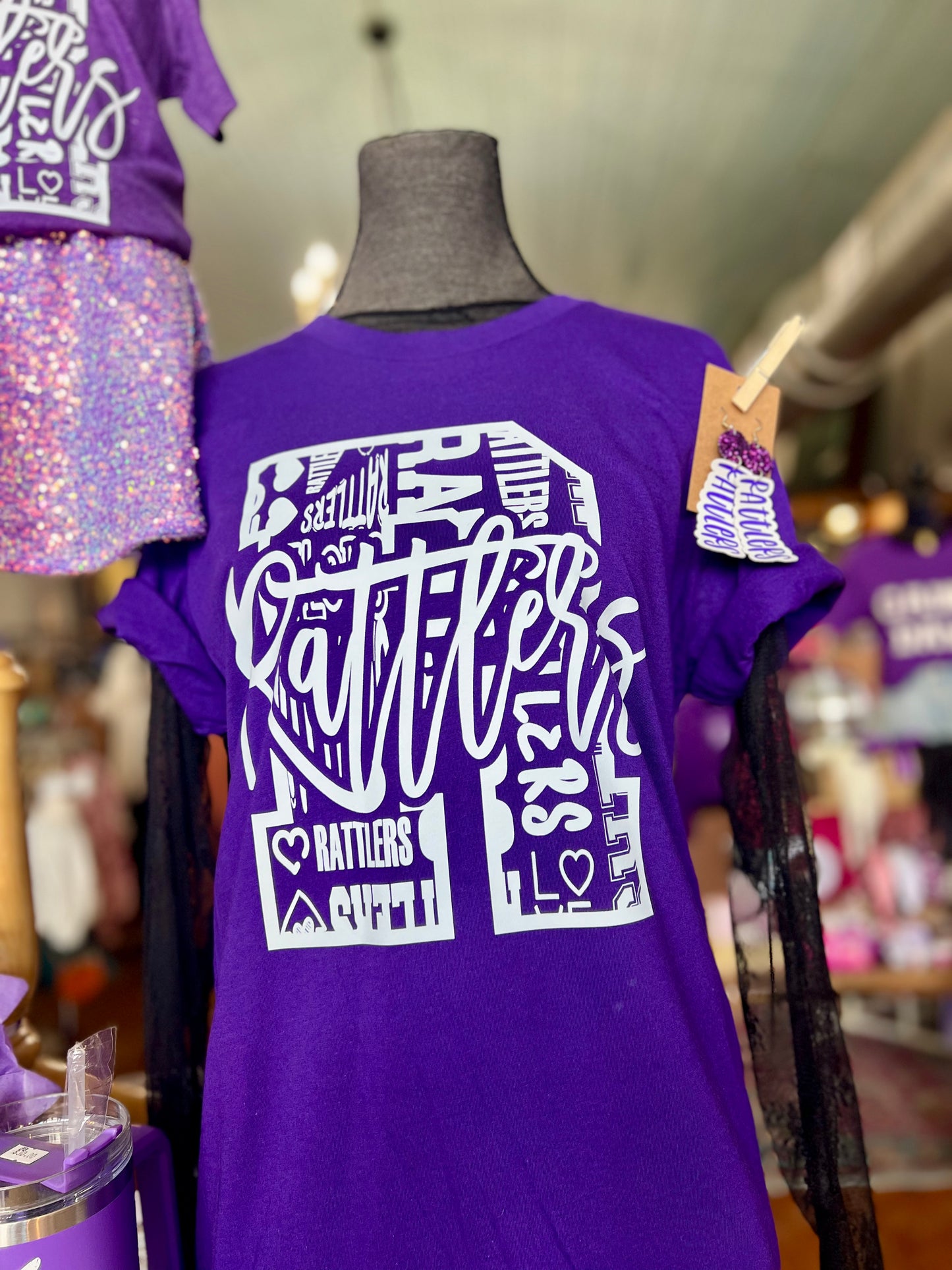 Rattlers Tee in Royal Purple