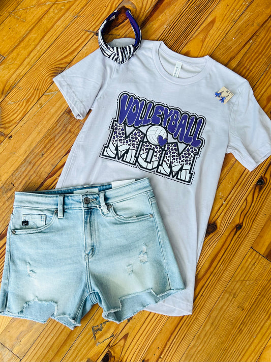 VolleyBall Mom Tee on Lilac Bella Canvas