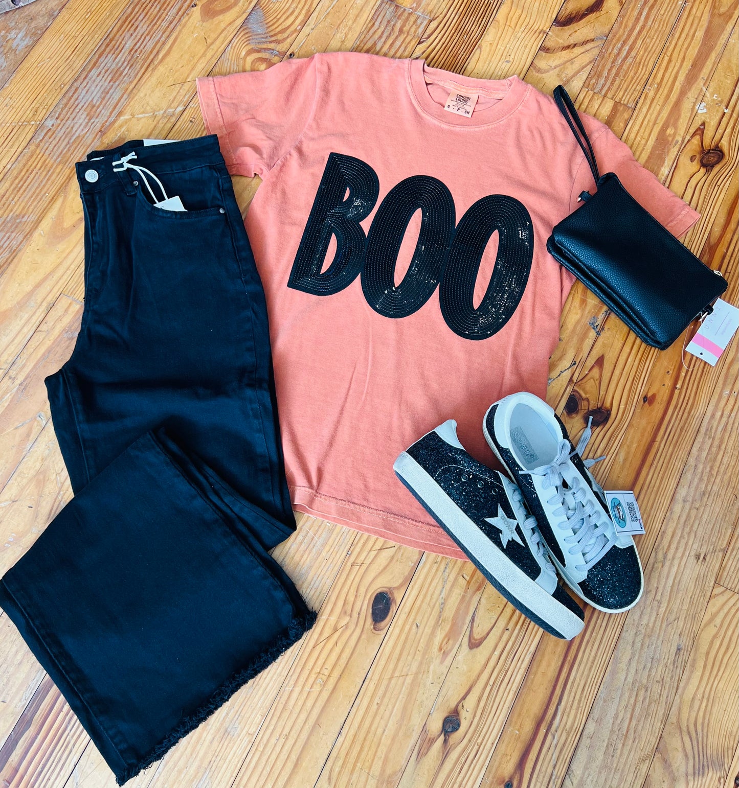 Sequin BOO Comfort Color Tee