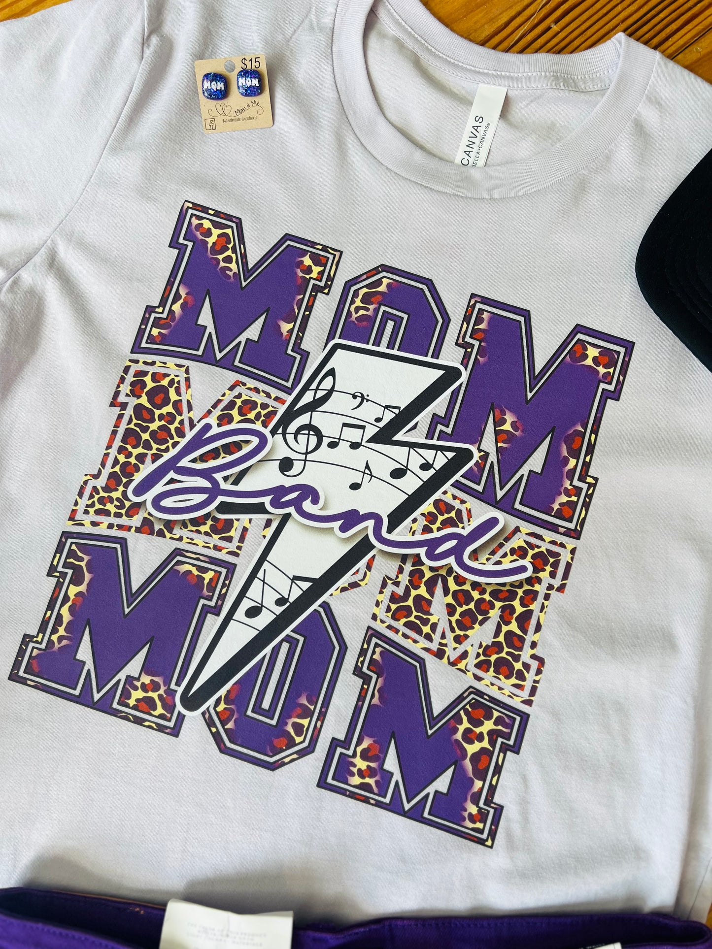 Band Mom Tee on Lilac Bella Canvas