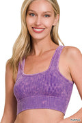 Square Neck ribbed Bra with Pads