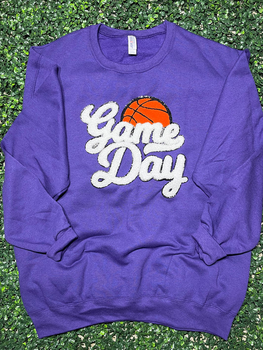 Game Day Basketball Chenille Crewneck